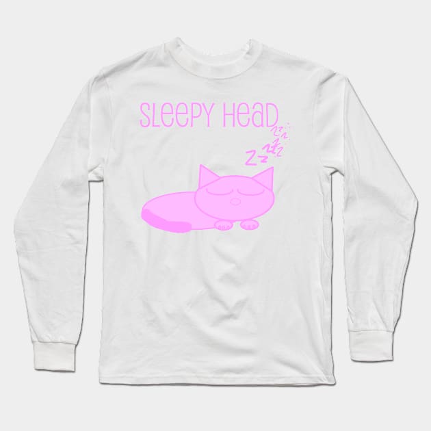 Sleepy Head Long Sleeve T-Shirt by andersonartstudio